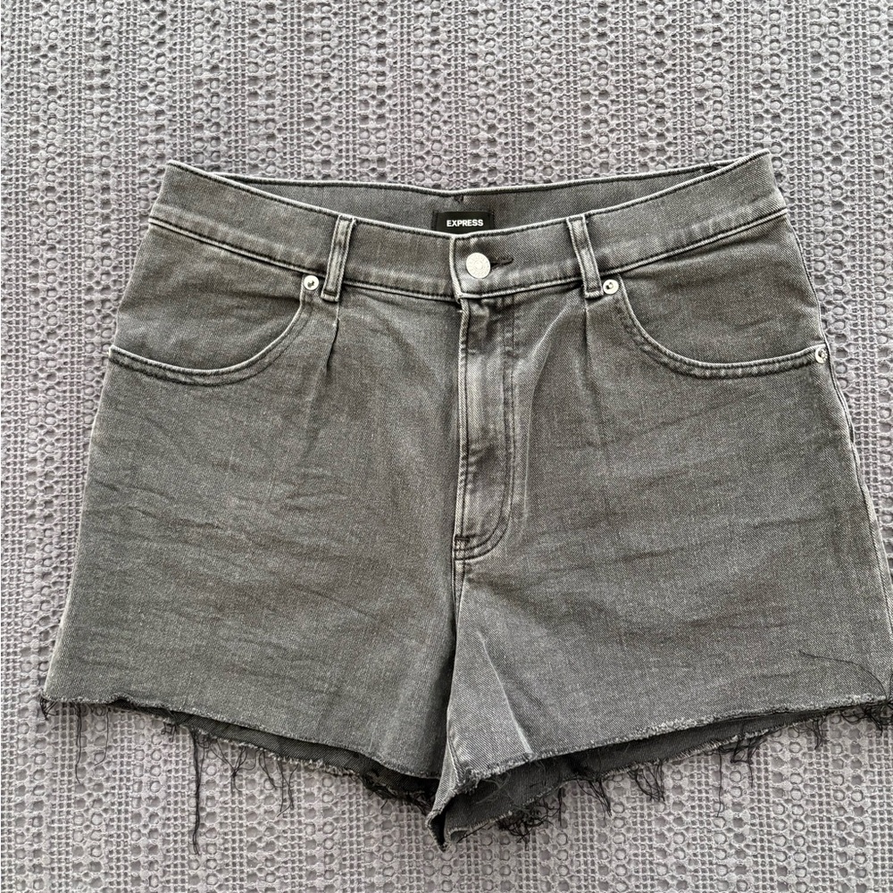 Express Women's Gray Denim Shorts